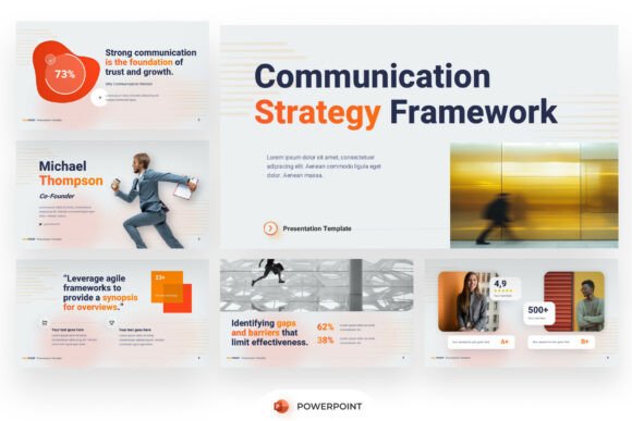 Preview of Communication Strategy PowerPoint marketing presentation template
