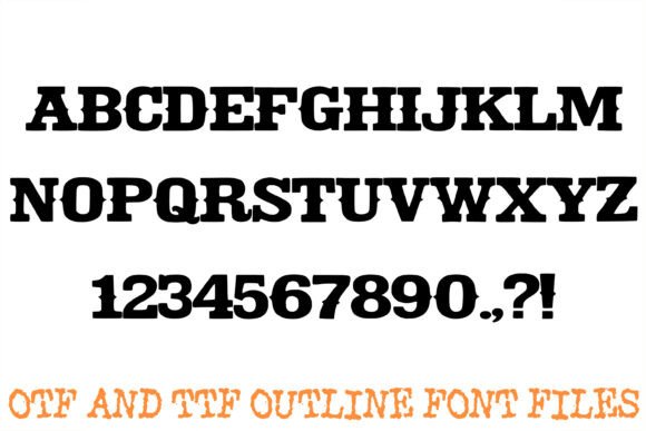 Cowboy Saloon Font PNG with transparent background - Preview 1