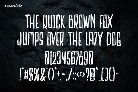 Creepy Narrows Font PNG with transparent background - Preview 1