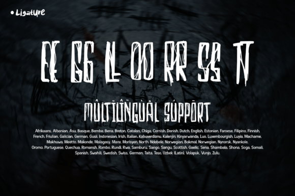 Creepy Narrows Font PNG with transparent background - Preview 2