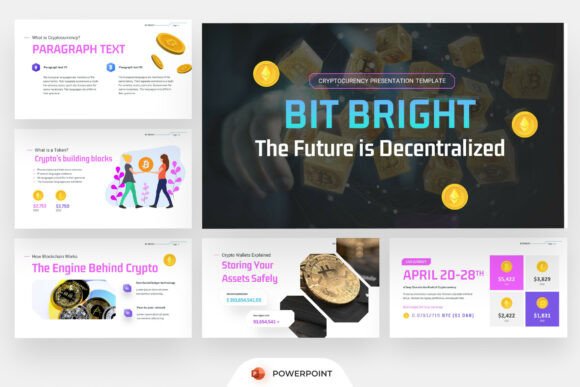 Preview of Crypto Coin PowerPoint technology presentation template