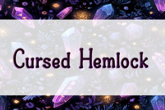 Cursed Hemlock Font PNG with transparent background - Preview 1