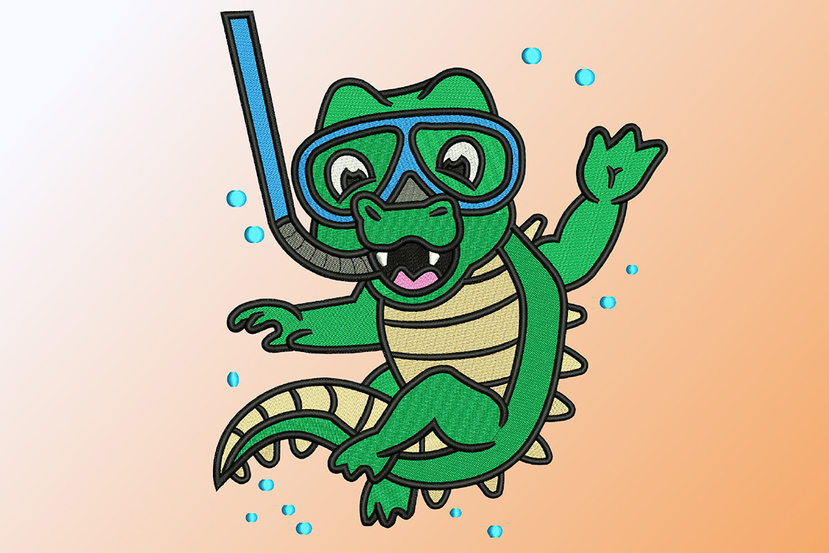 Cute Baby Aligator Design