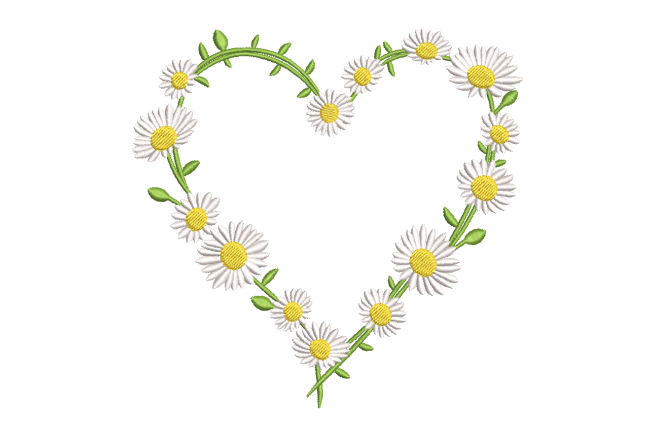 Daisy Heart Wreath
