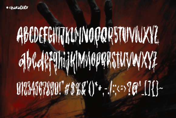 Ephemeral Nightmares Font PNG with transparent background - Preview 1
