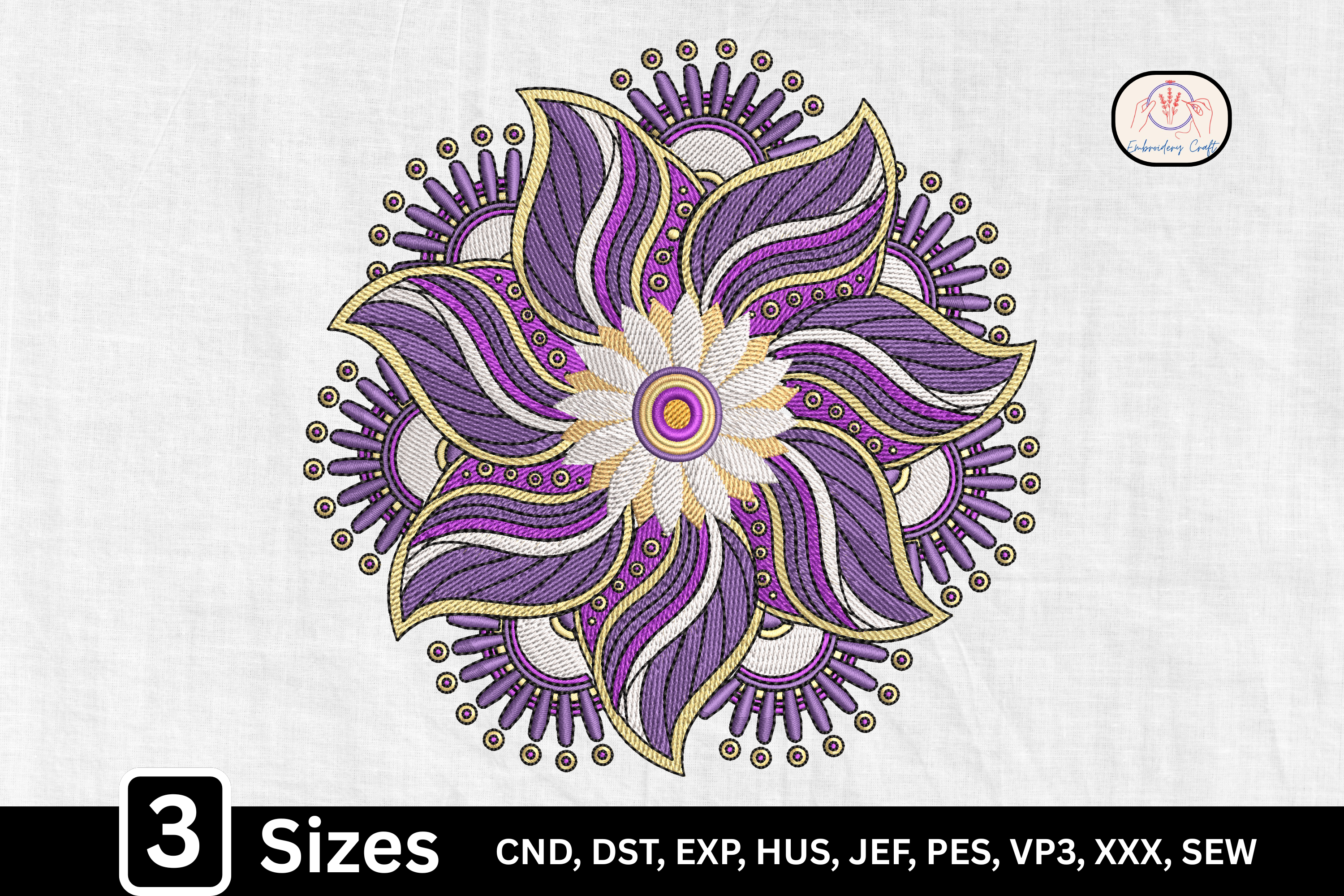 Floral Elegant Purple Mandala