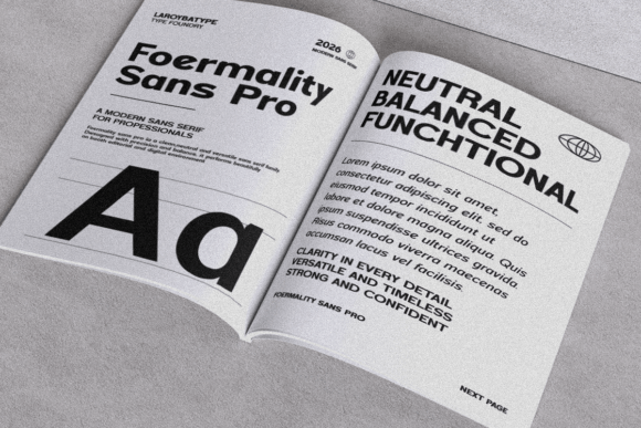 Foermality Sans Pro Font - Preview 2