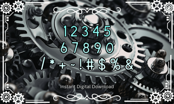 Gear Machine Font - Preview 3