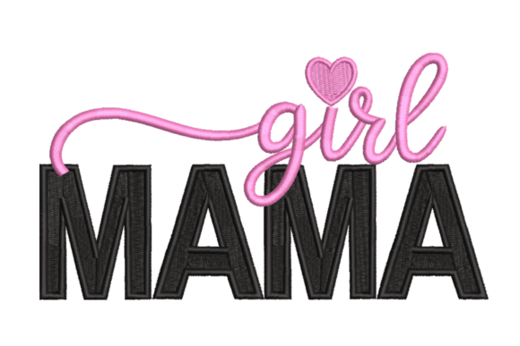 Girl Mama – Cute Script & Block Letters