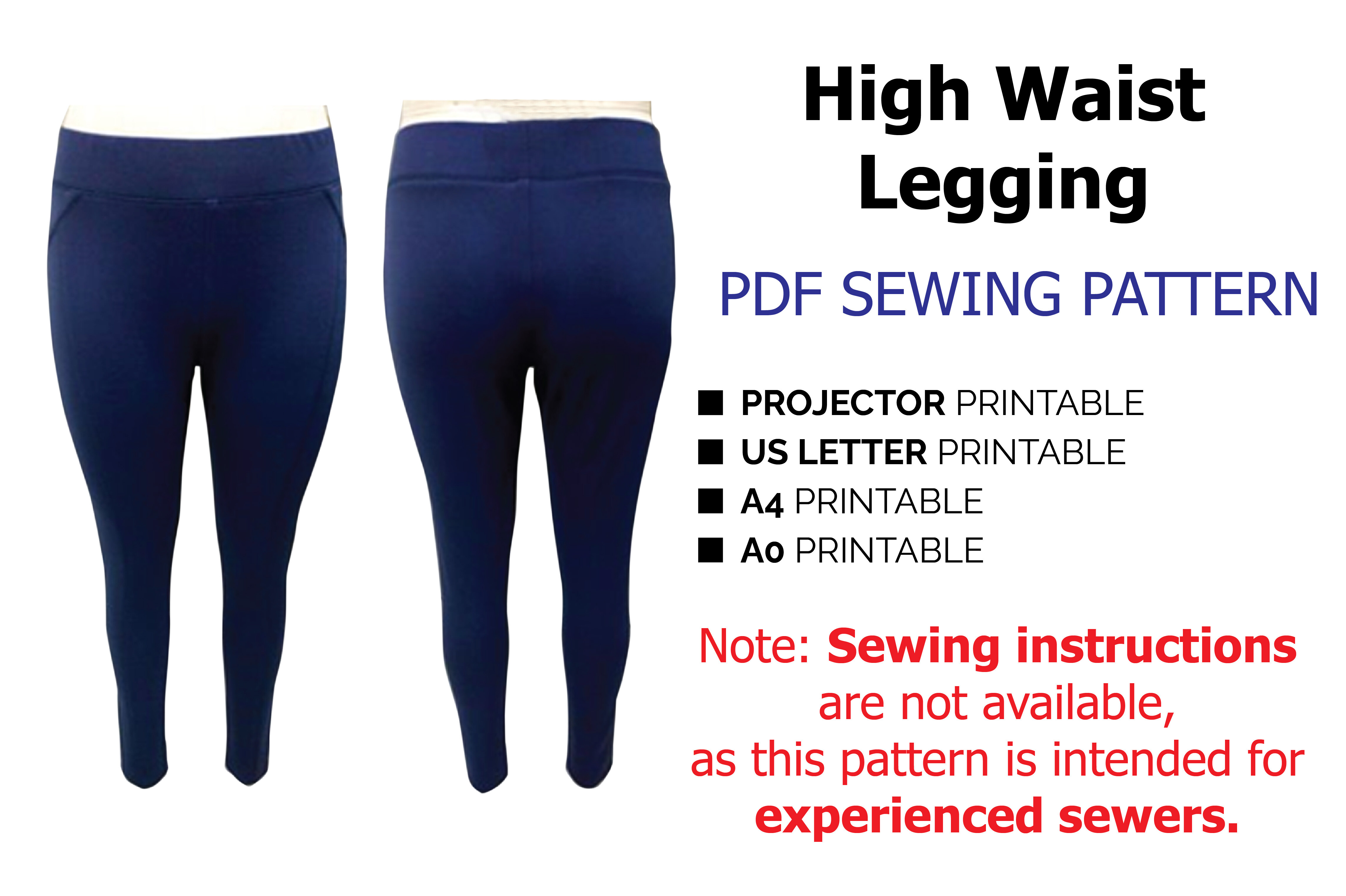 High Waist Legging PDF Sewing Pattern