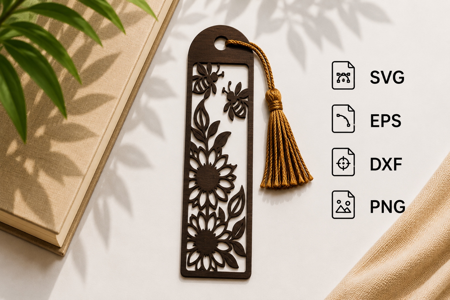Honey Bee Bookmarks SVG Laser Cut File · Creative Fabrica