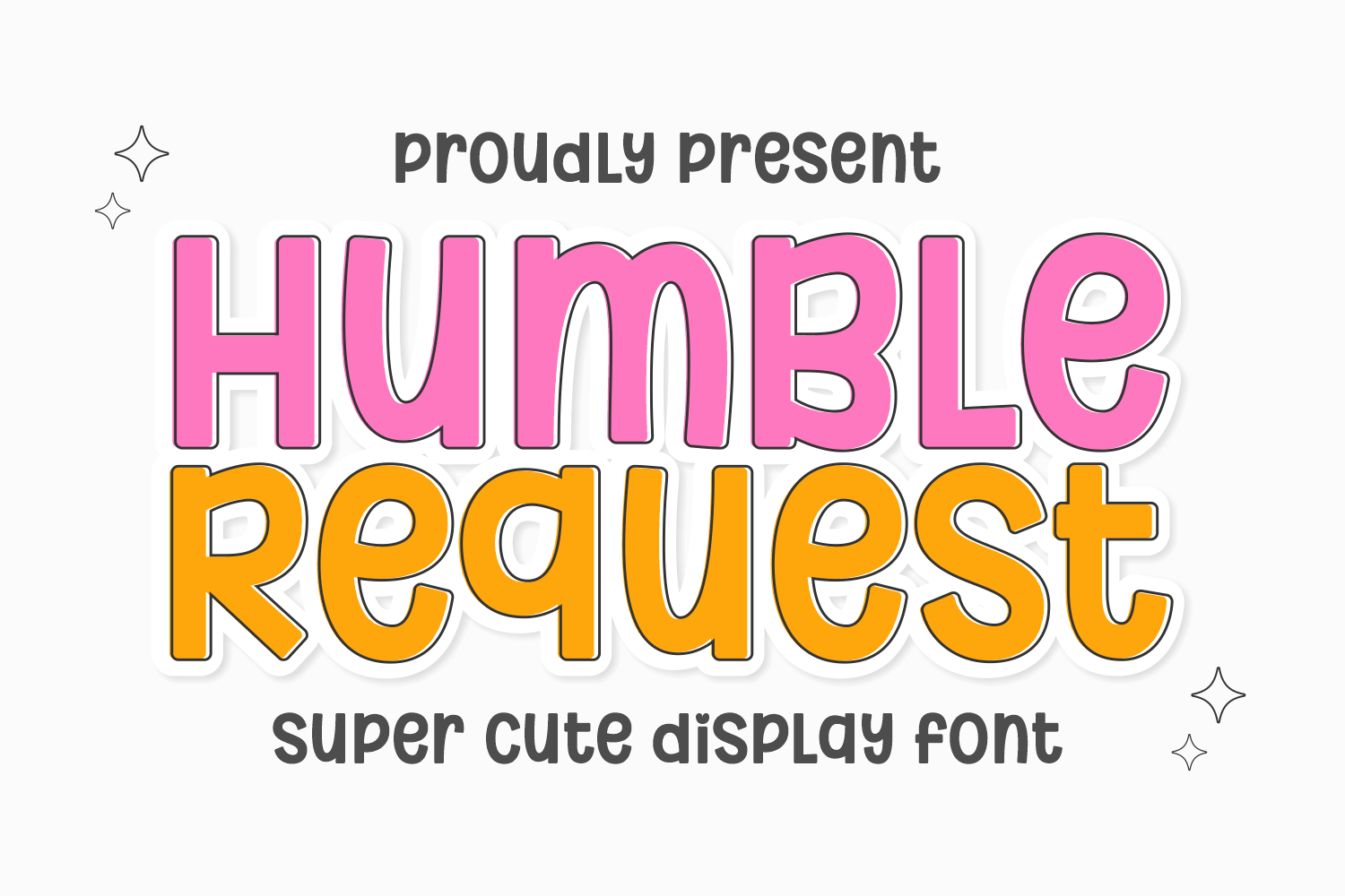 Humble Request preview, clean minimal display font