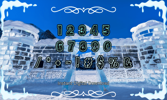 Ice Sculpture Font PNG with transparent background - Preview 3