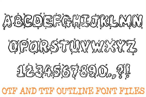 Jelly Splash Font PNG with transparent background - Preview 1