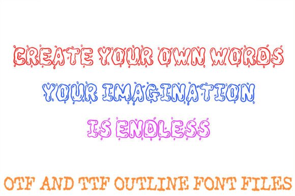 Jelly Splash Font PNG with transparent background - Preview 2