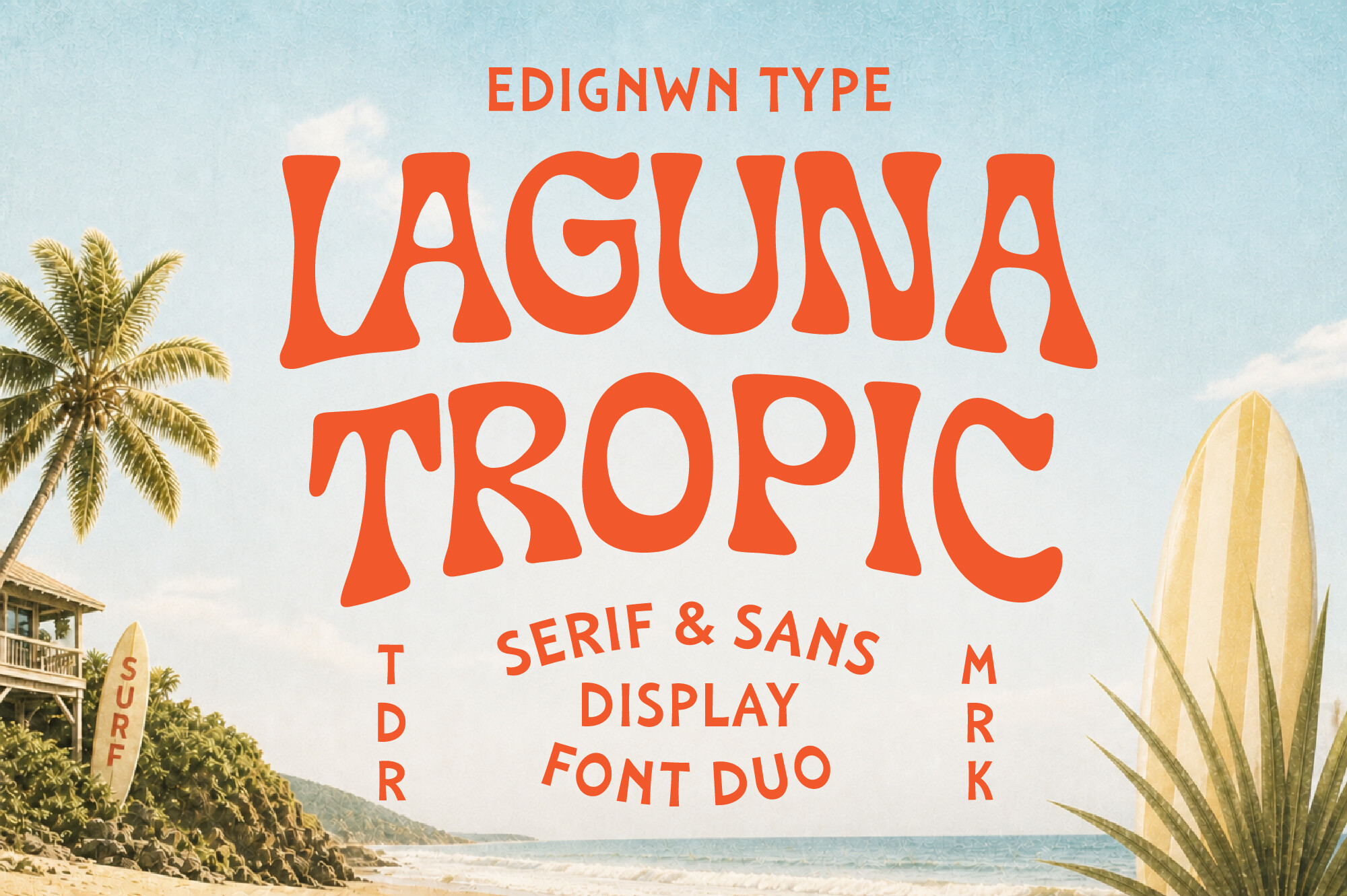 Laguna Tropic preview: retro surf serif and sans display duo