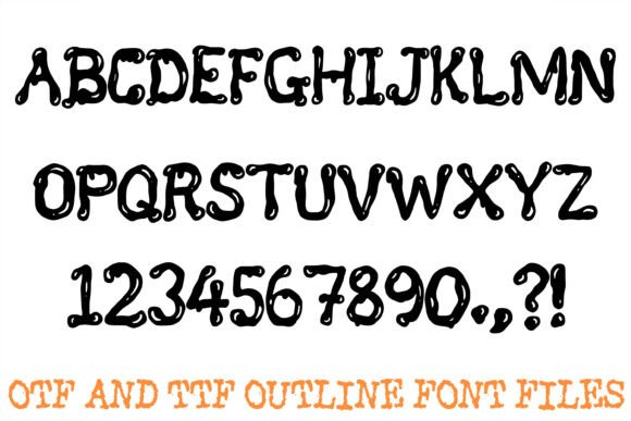 Liquid Letters Font PNG with transparent background - Preview 1