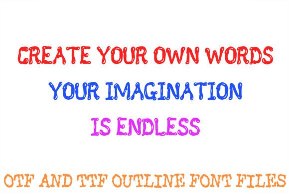 Liquid Letters Font PNG with transparent background - Preview 2