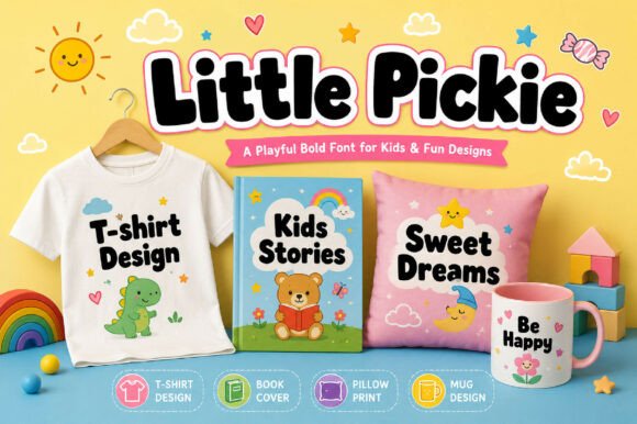 Little Pickie Font PNG with transparent background - Preview 2