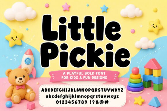 Little Pickie Font PNG with transparent background - Preview 3