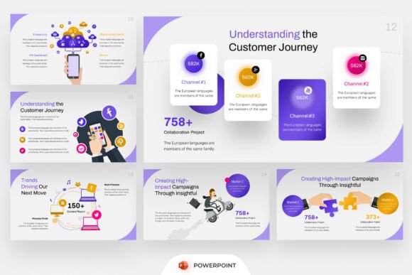 Preview of Marketing Infographic PowerPoint business report presentation template
