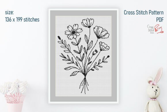 Meadow Flowers Cross Stitch Patter