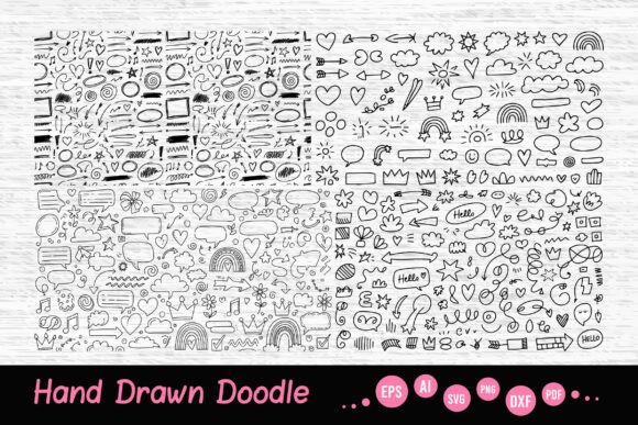 Mega SVG Hand Drawn Doodle Set