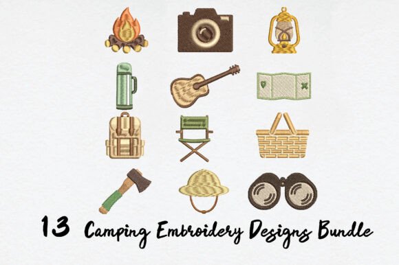 Mini Camping Embroidery Bundle