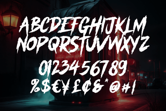 Monster Chiller Font PNG with transparent background - Preview 1