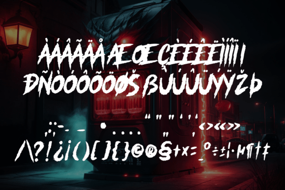 Monster Chiller Font PNG with transparent background - Preview 2