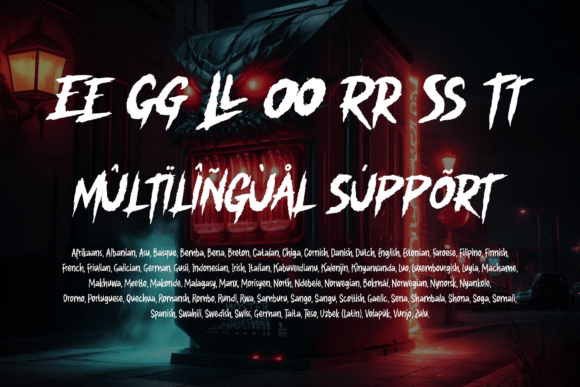 Monster Chiller Font PNG with transparent background - Preview 3