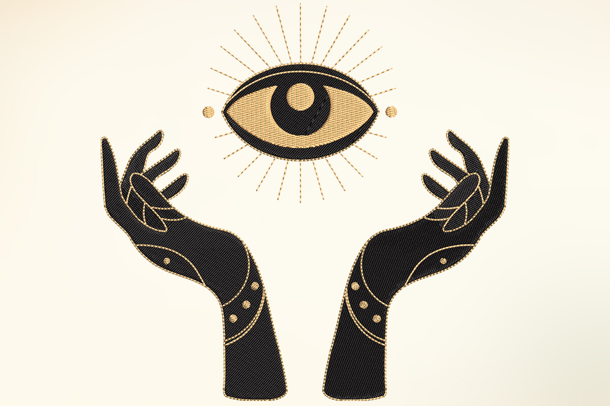 Mystical Eye Embroidery Design