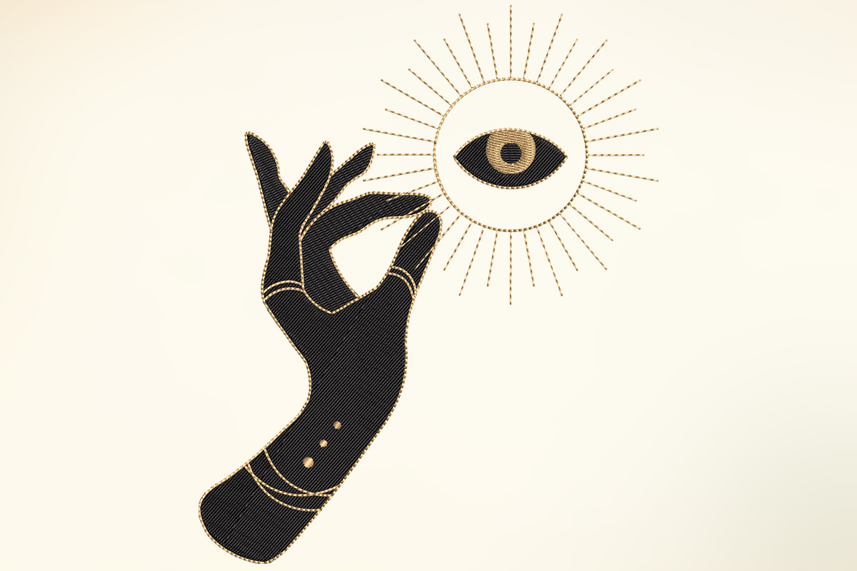 Mystical Eye Embroidery Design