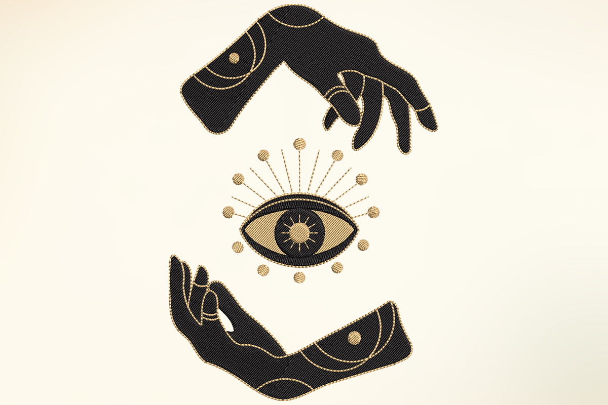 Mystical Eye Embroidery Design