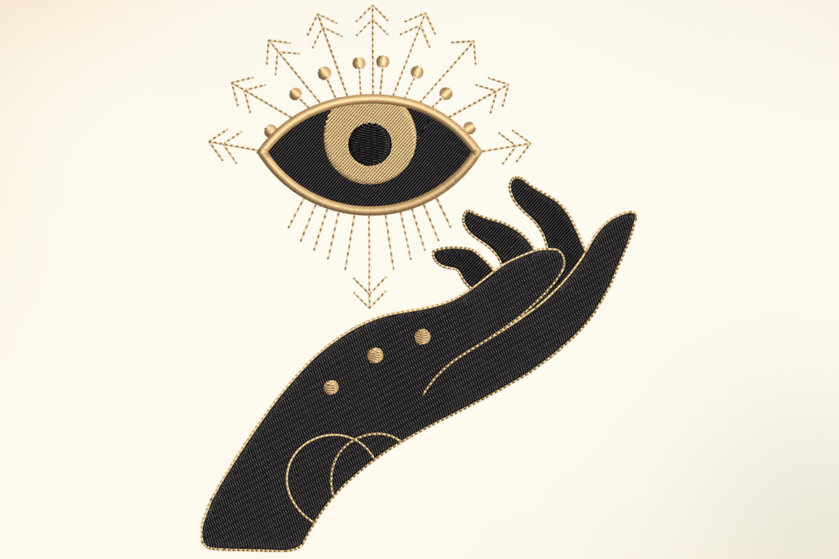Mystical Eye Embroidery Design