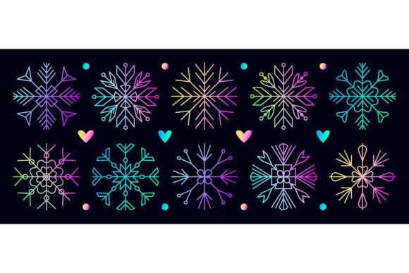 Neon Ultra Acid Snowflake Set