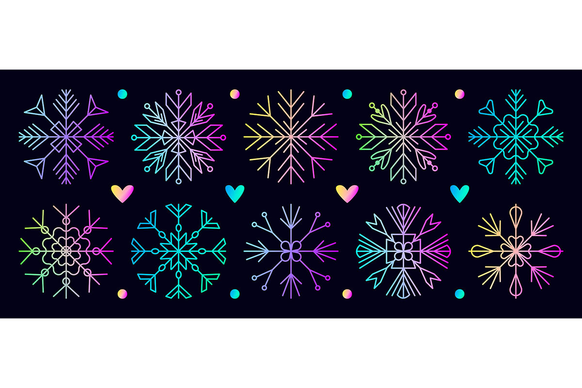 Neon Ultra Acid Snowflake Set