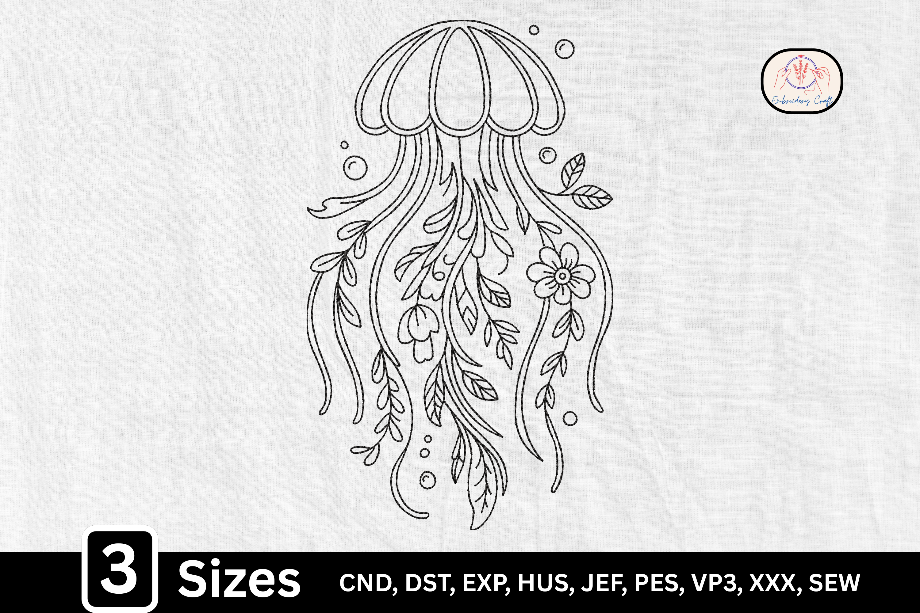 Ocean Inspired Floral Jellyfish