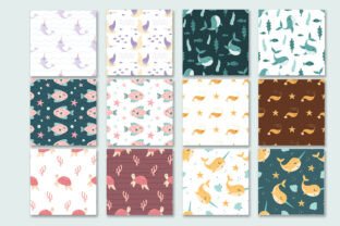 Ocean Seamless Pattern, Sea Background Graphic by JulzaArt · Creative ...