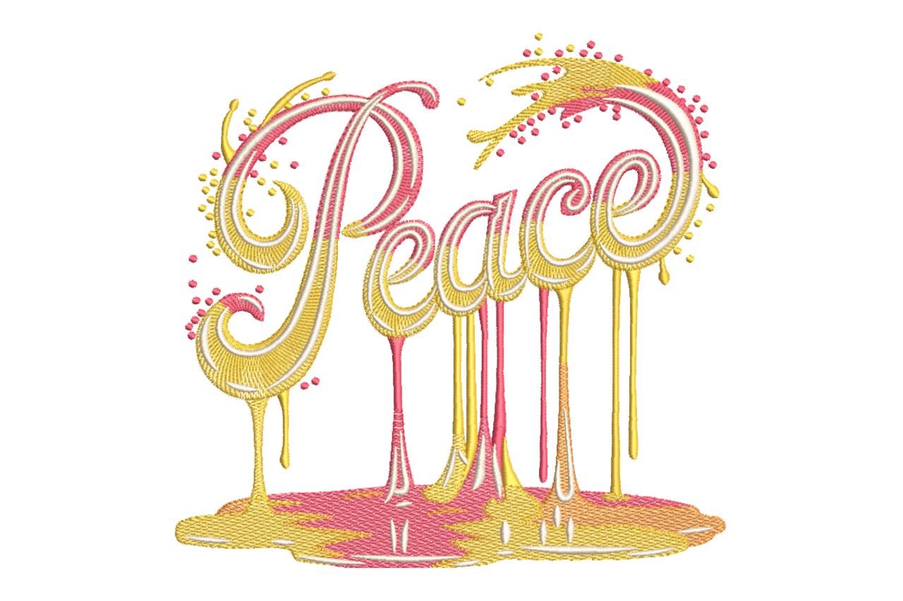 Peace Drip Lettering