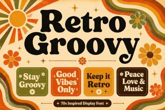 Retro Groovy Font by Bundle
