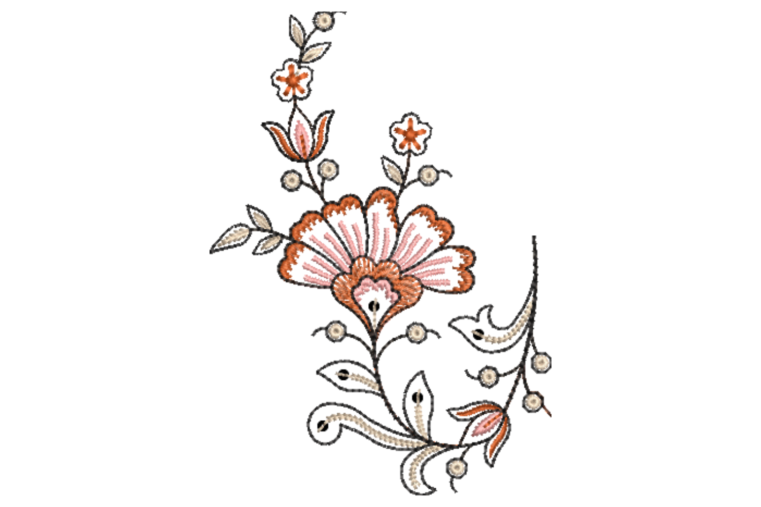 Rose Embroidery Design