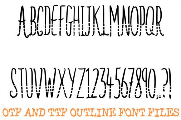 Skinny Horizon Font PNG with transparent background - Preview 1