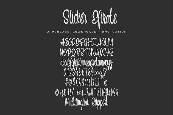 Slicker Efirates Font PNG with transparent background - Preview 1