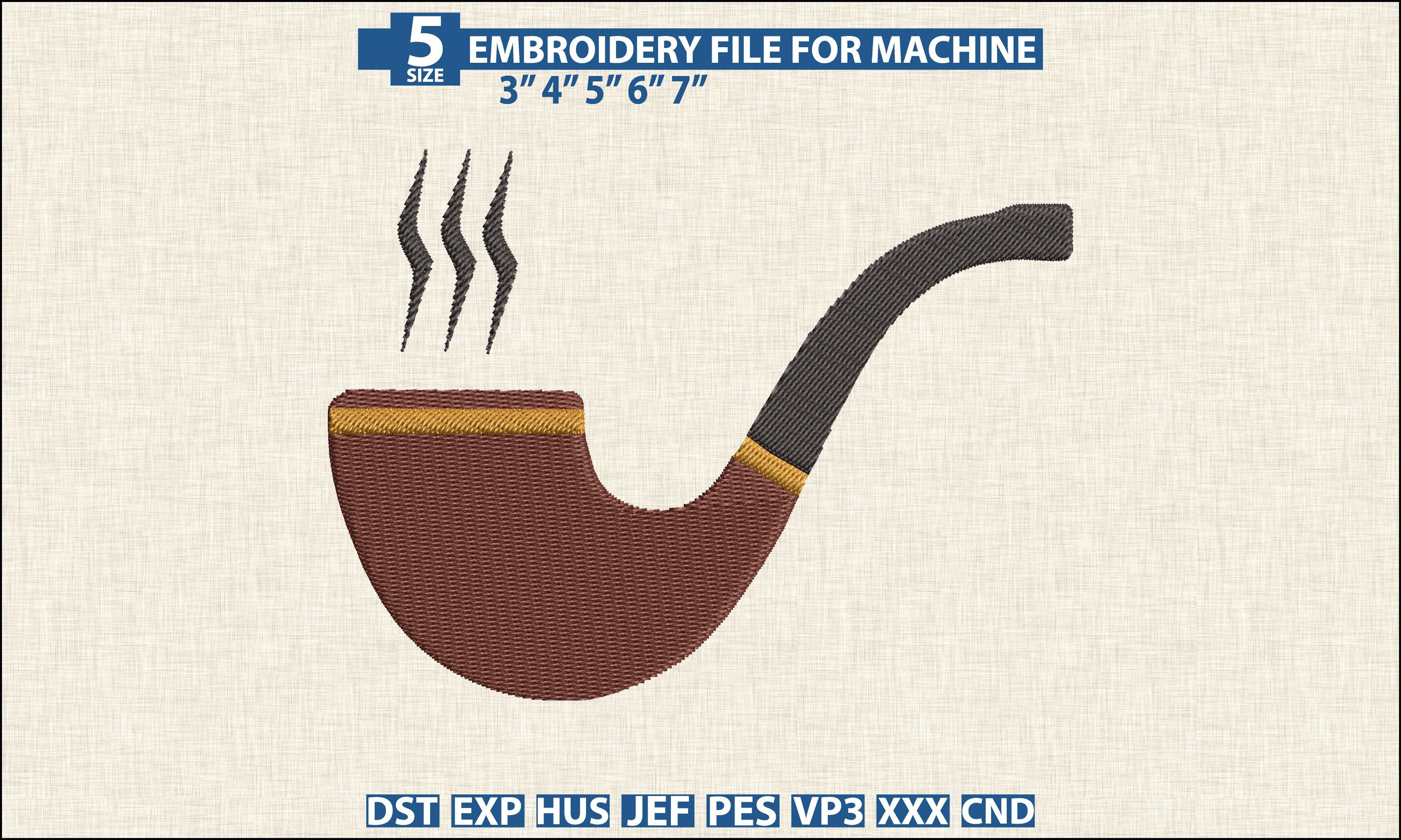 Smoking Pipe Pattern PES DST Designs