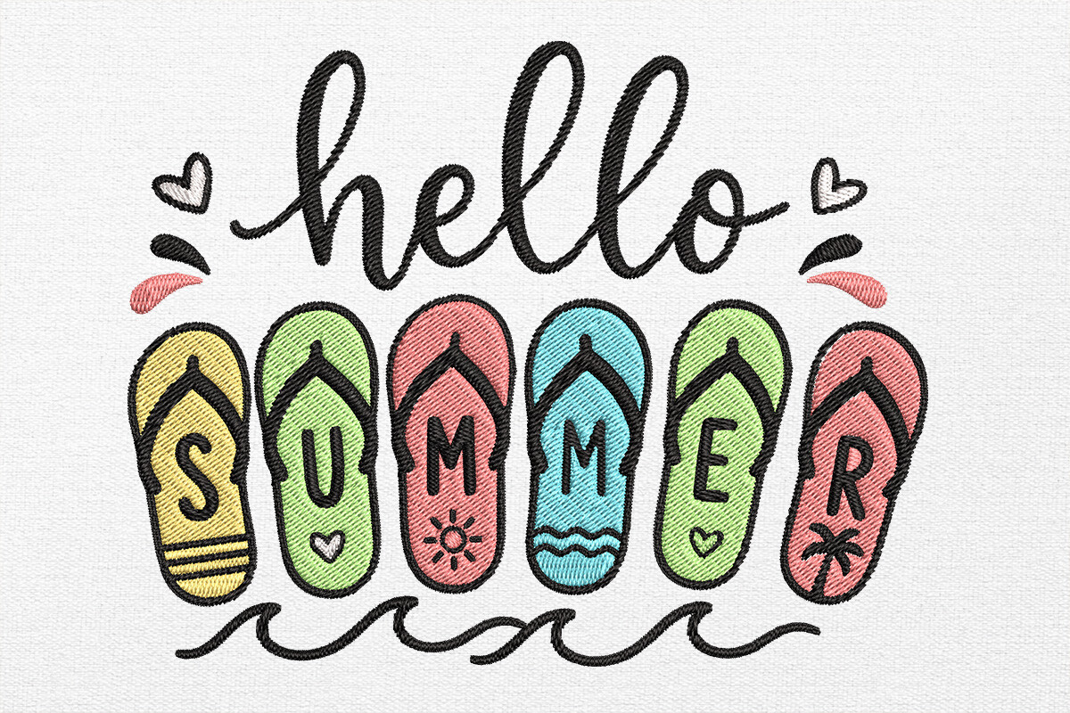 Summer Embroidery Design