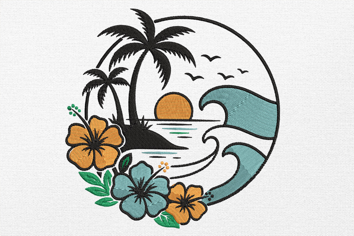 Summer Embroidery Design