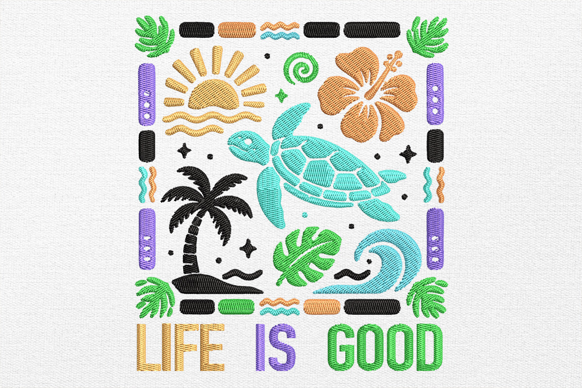 Summer Embroidery Design