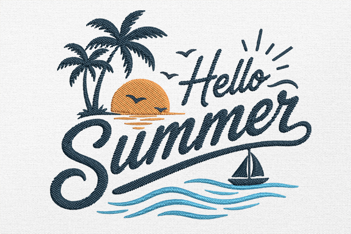 Summer Embroidery Design