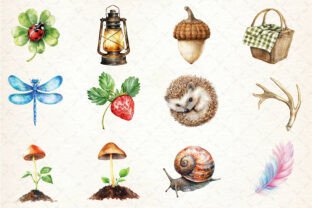 Summer Nature Walk Clipart Graphic by Strawberry Art · Creative Fabrica